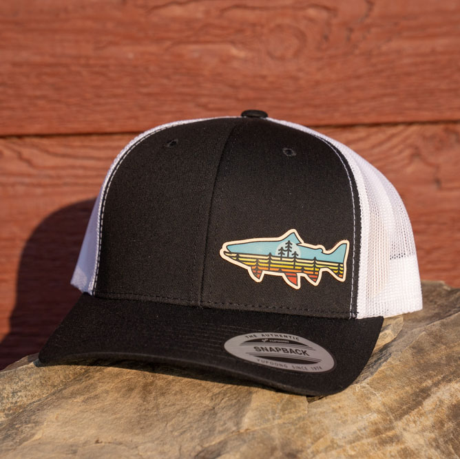 Fish Tree Line - Leather Patch Hat